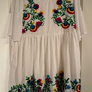 Floral Embroidered Long Sleeve Dress